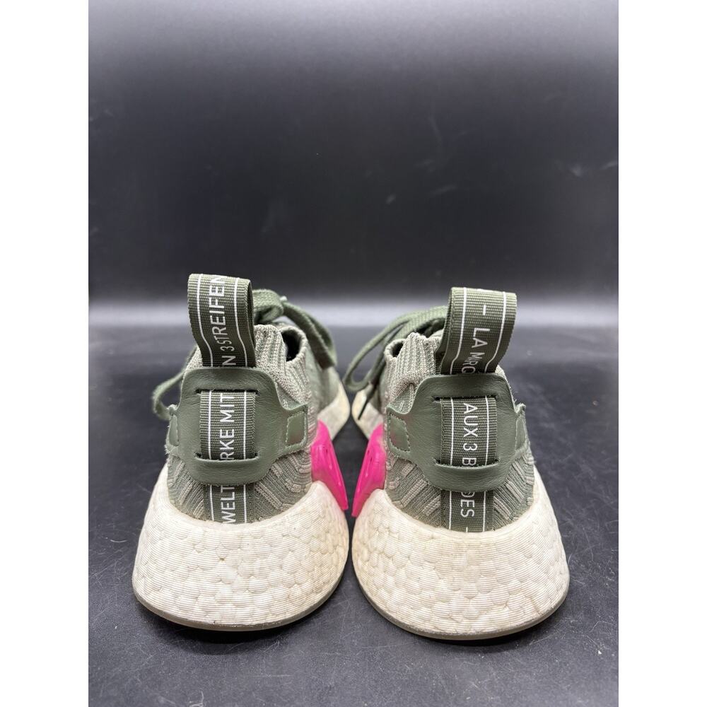 Adidas NMD R2 Primeknit Womens Size 7 Japan Green Pink Sneaker Shoes BY9953 - Picture 4 of 7